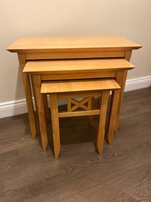 Nest of Tables Solid Oak