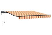 Retractable Awning Manual Yellow and orange 350 x 250 cm Fabric