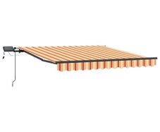 Retractable Awning Manual Yellow and orange 350 x 250 cm Fabric