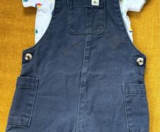 F&F baby boy dungaree shorts set 12-18m