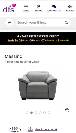 DFS MESSINA Corner power sofa & single power chair