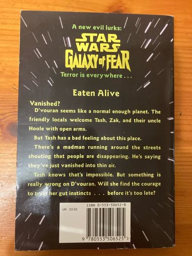 'Star Wars Galaxy of Fear Eaten Alive' book