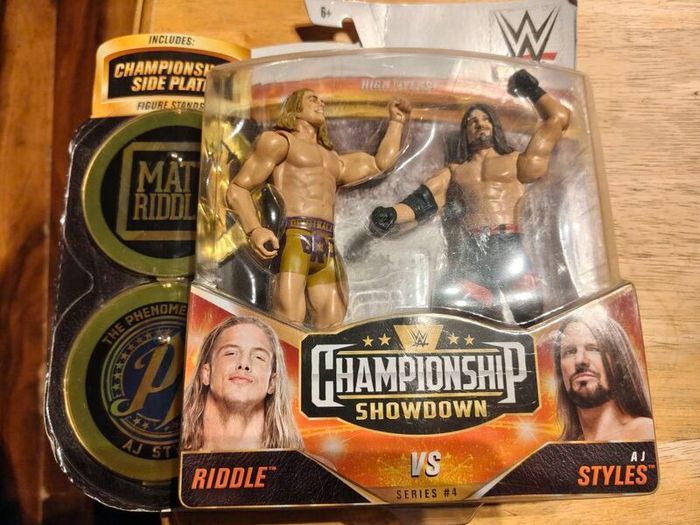Wwe Mattel Championship showdown series 4 from 2021 Matt Riddle and AJ Styles
