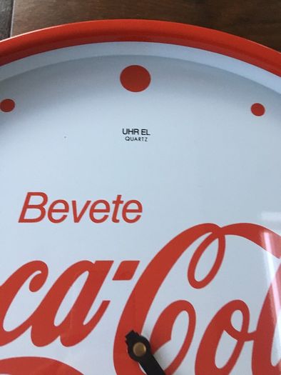 Coca Cola Metal & Glass Wall Clock