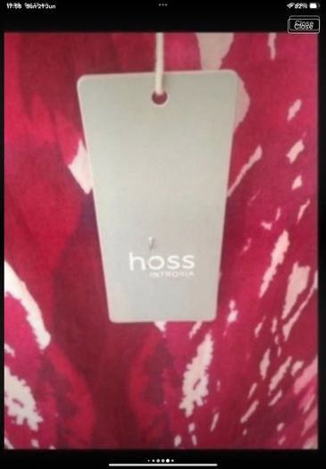 dress Bnwt Hoss dress size 40(12) 100% cotton beige & wine summer dress