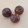 Vintage Etched Carnelian Agate Beads Tribal Gemstone Lot of 3 Image 9