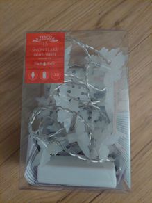 Tesco 15 Cool White LED Frosted Snowflake Lights