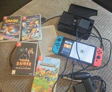 Nintendo Switch Neon Bundle - 5 Games