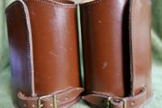Vintage WW1 Officers Leather Gaiters
