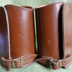Vintage WW1 Officers Leather Gaiters