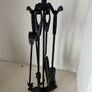 Fireplace Companion Set and Wicker Log Basket Excellent Condition Image 2
