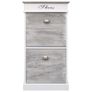 Shoe Cabinet Grey 50x28x98 cm Paulownia Wood Image 3