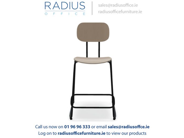 New School Low Armless Stool with Footrest