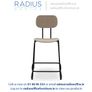 New School Low Armless Stool with Footrest Image 2