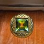 Vintage Celtic Rainbow Glass Brooch Image 3