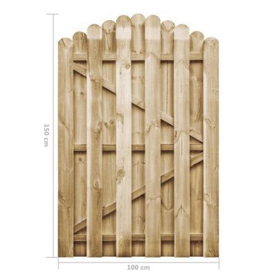 Garden Gate Impregnated Pinewood 100x150 cm