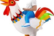 SEASONAL SALE  Chicken Costume Adult, Colorful Inflatable Costume for Birthday Party, Halloween, Marathon, Gift