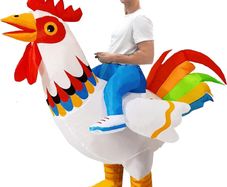 SEASONAL SALE  Chicken Costume Adult, Colorful Inflatable Costume for Birthday Party, Halloween, Marathon, Gift