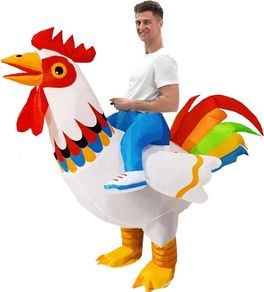SEASONAL SALE  Chicken Costume Adult, Colorful Inflatable Costume for Birthday Party, Halloween, Marathon, Gift