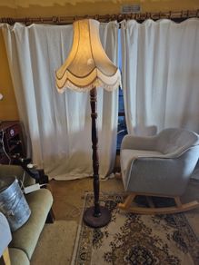 Vintage  Large Tall Lamp with Large Shade