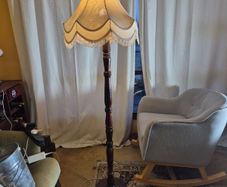 Vintage  Large Tall Lamp with Large Shade