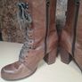 womens TOMMY HILFIGER brown leather high heel ankle boots Size Uk 6 EU 39 Image 4