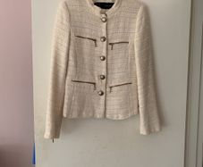 Zara cream tweed jacket