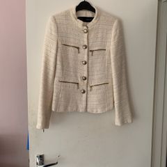 Zara cream tweed jacket