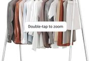 Stainless Steel Clothes Rail, Collapsible Drying Rack Heavy duty metal frame, foldable efficient drying, clothes airer for laundry room
