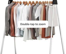 Stainless Steel Clothes Rail, Collapsible Drying Rack Heavy duty metal frame, foldable efficient drying, clothes airer for laundry room