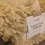 Cream faux fur throw x 2 Image 3