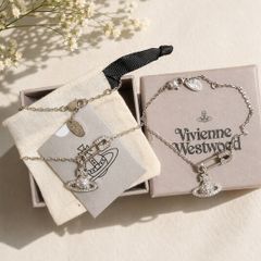 Orb Safety Pin necklace and bracelet