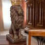 Large Antique Style Lion Garden Statue  Cast Stone Sculpture 57cm Image 7