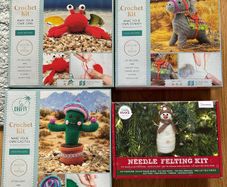 Crochet Kits x3 and Needle Flelting Kit