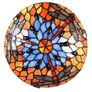 Tiffany Style 12 16Inch Stained Glass Dragonfly Style Flush Mount Ceiling Light Fixture with Stained Glass Shade Hanging Tiffany Lamps for Dinner Room Living Room Dragonfly 30cm Image 3