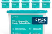 Dehumidifiers Disposable 500ml - 10-Pack Disposable Dehumidifiers for Home - Condensation Absorbers for Windows, Moisture Absorber, Mould Damp Trap, Interior Dehumidifier for Wardrobe, Bathroom