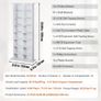 Media Storage Cabinet 8 Layers Adjustable DVD Shelves Holds 464 CDs White Image 4