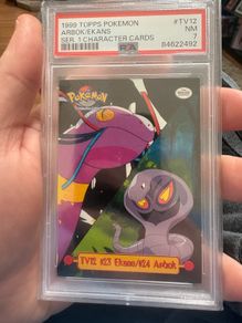 GRADED PSA 7 1999 TOPPS Pokemon Arbok/Ekans SER. 1 Character Cards #TV12