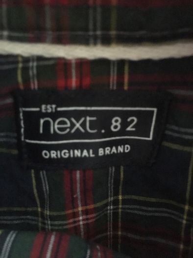Next Navy blue jumper with shirt insert