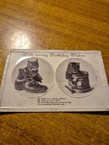Vintage Old Birthday Postcard.