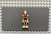 lego Star Wars sw0047 Security Battle Droid minifigure- Dark Red Torso with Tan Insignia, Angled Arms