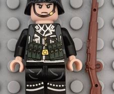 Lego compatible, military figures, German infantry. 15 figures plus rifles.