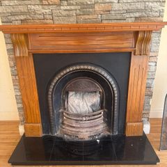 Free Fireplace with Marble Heart