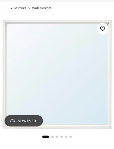 mirror ikea white 65cm square