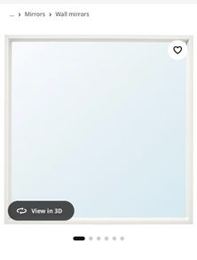 mirror ikea white 65cm square
