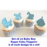 cake toppers BLUE & PINK baby shower Image 4