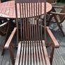 Hard Wood Garden Table & Chairs Image 5