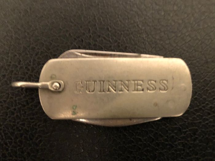 Vintage Guinness Pocket Knife Bottle Opener Key Ring