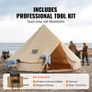Canvas Bell Tent, 4 Seasons 4 m, 6 Person Image 4
