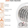 Thermo Fan Heater with 2 Heat Settings and Overheat Protection, 2000W (FREE POSTAGE) Image 2